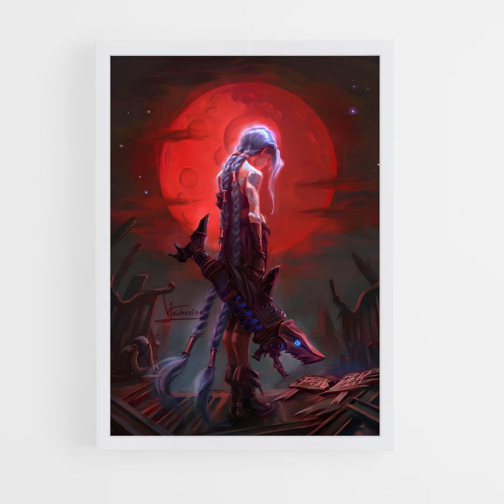 Poster Lame de Lune Rouge – affiche League Of Legends (vue 3)